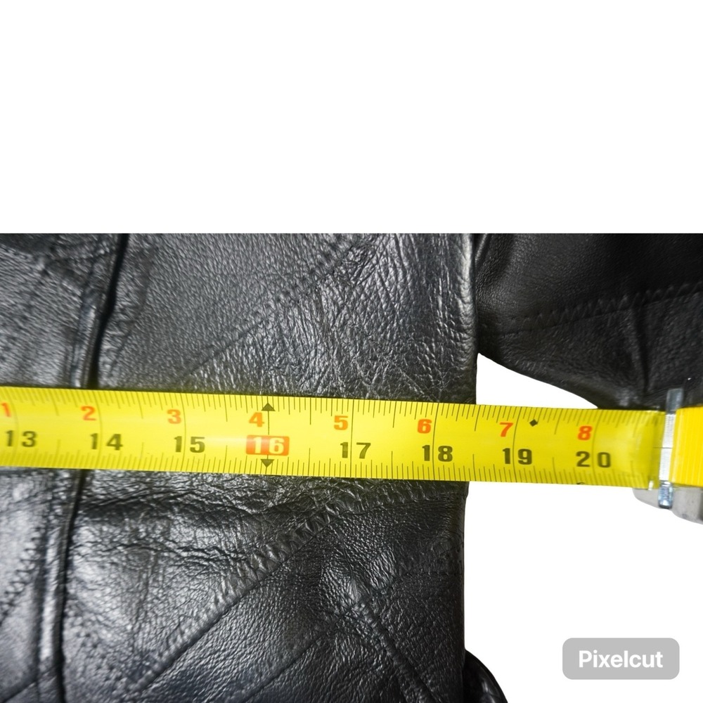 Leather Works Jacket‎ Womens XL Black Full Zip Long Sleeve Belted Waist Outdoor - Picture 6 of 10